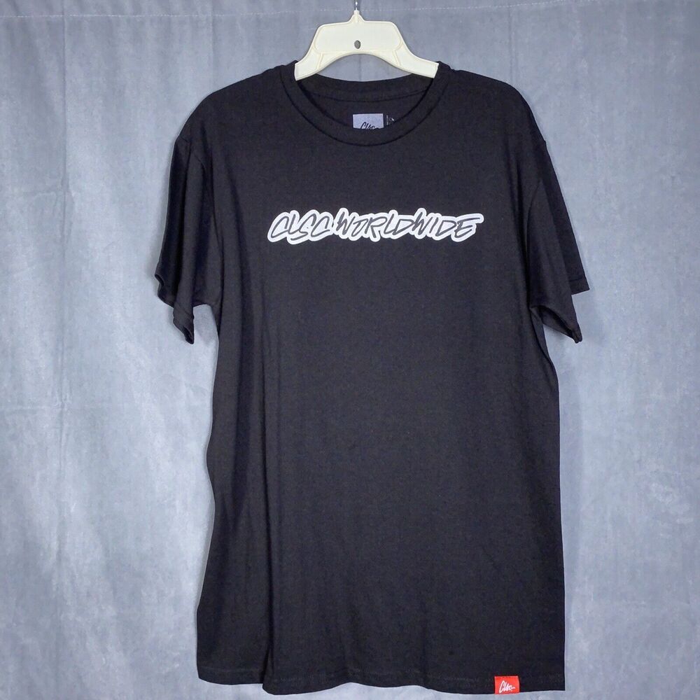 Clsc Worldwide T-Shirt Shirt Black Mens Size Medium Tee Top Cotton Polyester